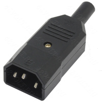 Компьютерный разъем штекер IEC 320 C14 на кабель